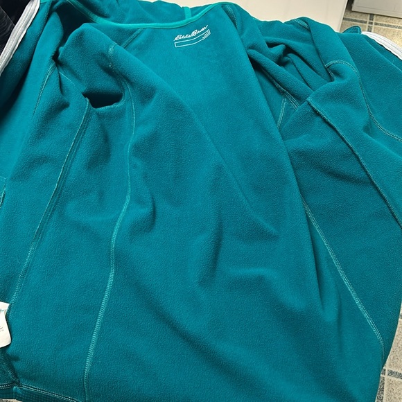 Eddie Bauer turquoise zip up hooded jacket - Picture 8 of 10